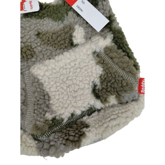 Reddy Camo Sherpa Hoodie Sweater with Warm White Pocket for Dogs XS 11 to 13 in - Picture 3 of 6